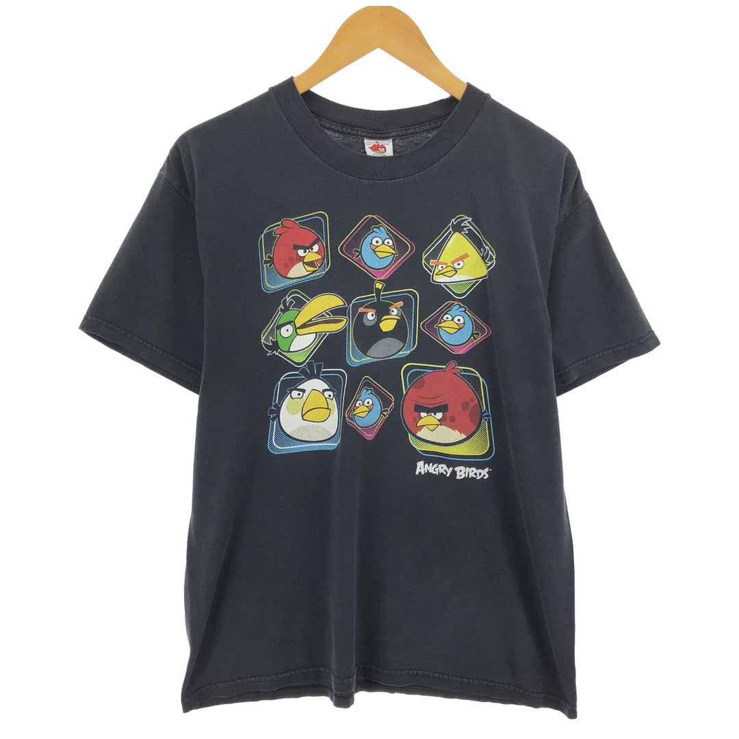 ANGRY BIRDS Angry Birds Character Print T-shirt Men's L size /eaa466958