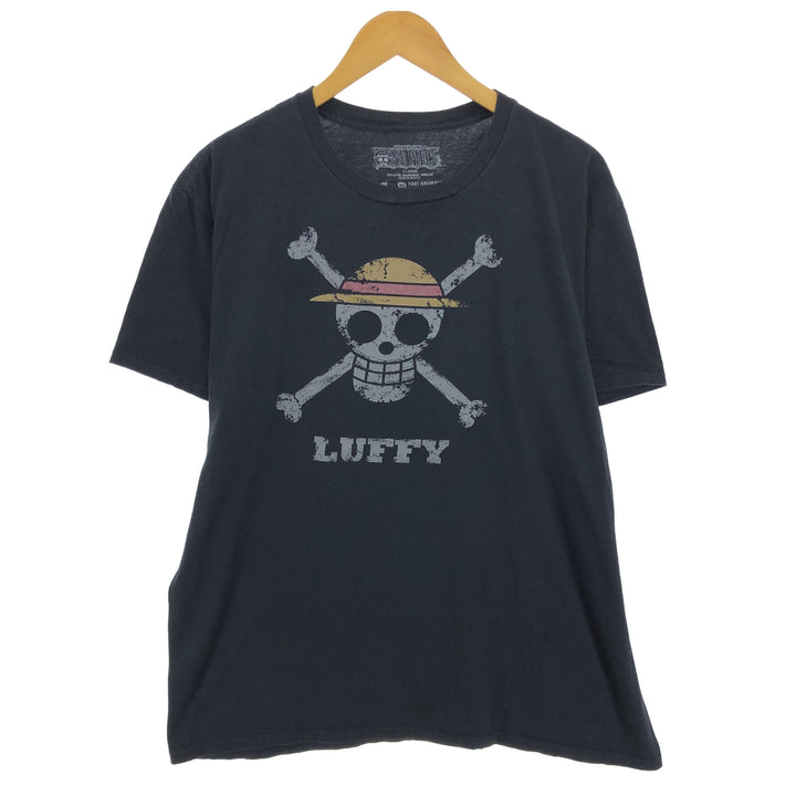 ONE PIECE LUFFY character print T-shirt Men's XL size /eaa466960