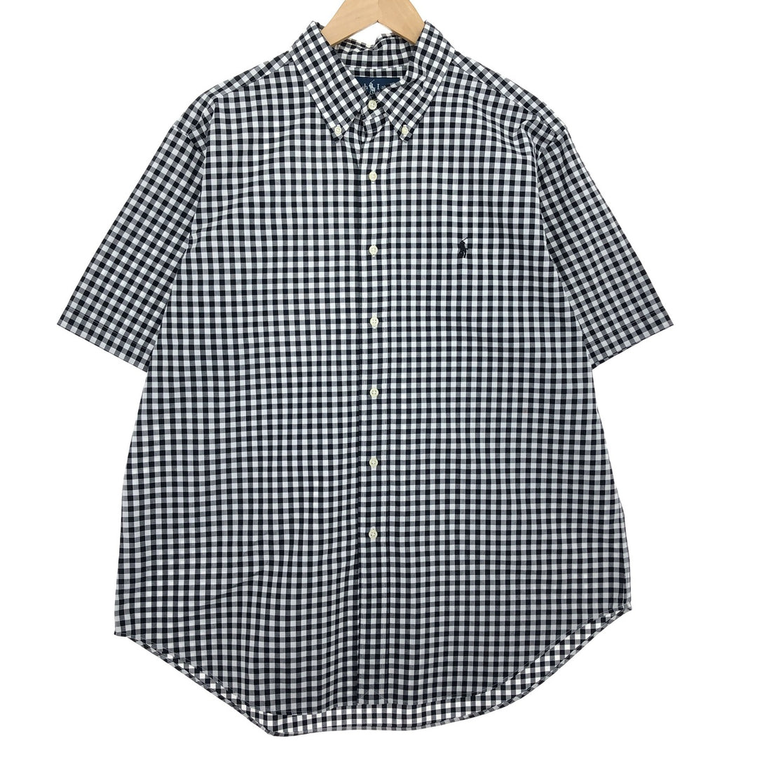 Ralph Lauren Classic Fit Gingham Check Short Sleeve Button Down Check Shirt Men's XL /eaa466977