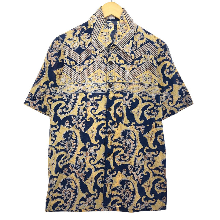 70'S Ramajana all-over print short-sleeve box shirt, men's size L, vintage / eaa466978