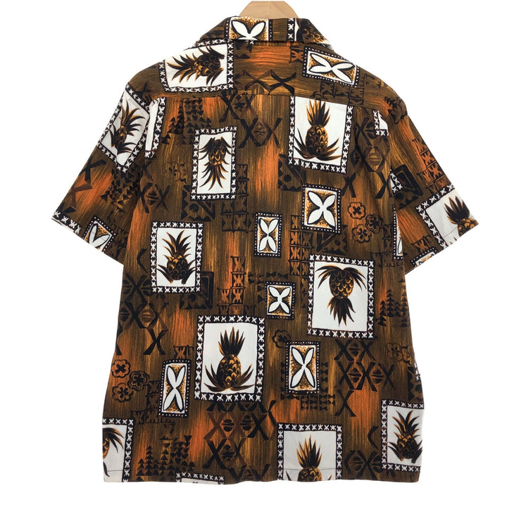 70'S HUKILAU FASHIONS all-over print open collar Hawaiian aloha shirt men's size M vintage /eaa466984