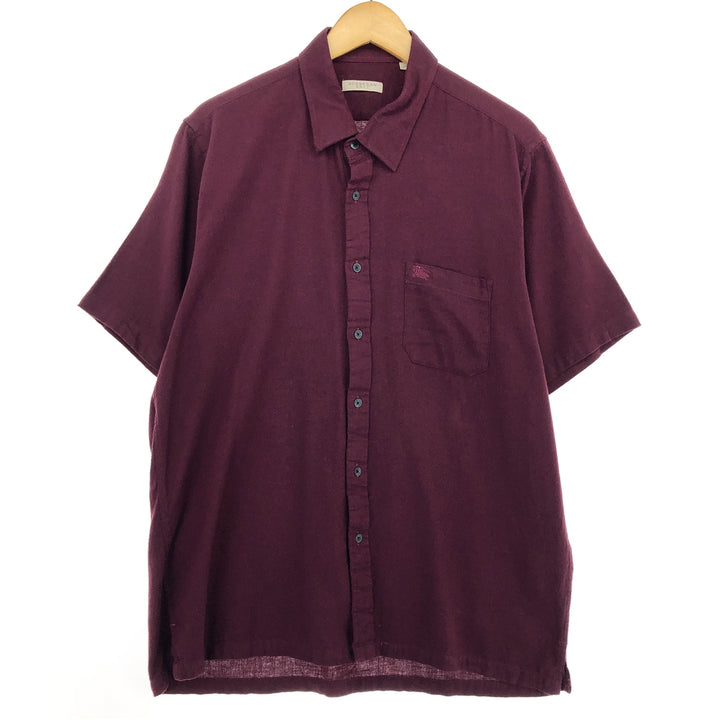 Burberry's short-sleeved cotton shirt, box shirt, men's XXL size / eaa466995