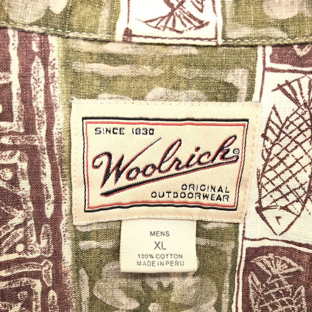 00'S WOOLRICH All-over print open collar Hawaiian aloha shirt Men's XL size / eaa467000