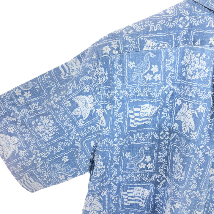 90'S Reyn Spooner Swimsuit Tag Bikini Tag All-Over Print Lahaina Sailor Hawaiian Aloha Shirt Men's XL Size Vintage /eaa467002