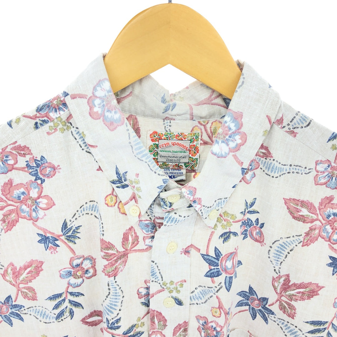 Reyn Spooner All-over Floral Print Pullover Button-down Hawaiian Aloha Shirt Made in Hawaii Men's XL /eaa467003