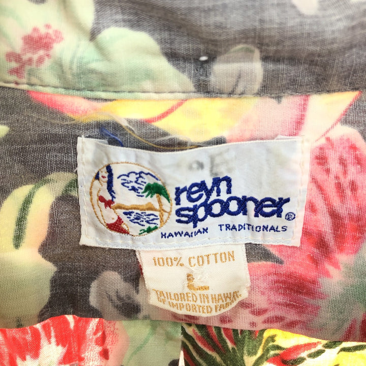 90'S Reyn Spooner Swimsuit Tag All-Over Print Pullover Button-Down Hawaiian Aloha Shirt Made in Hawaii Men's L Size /eaa467008