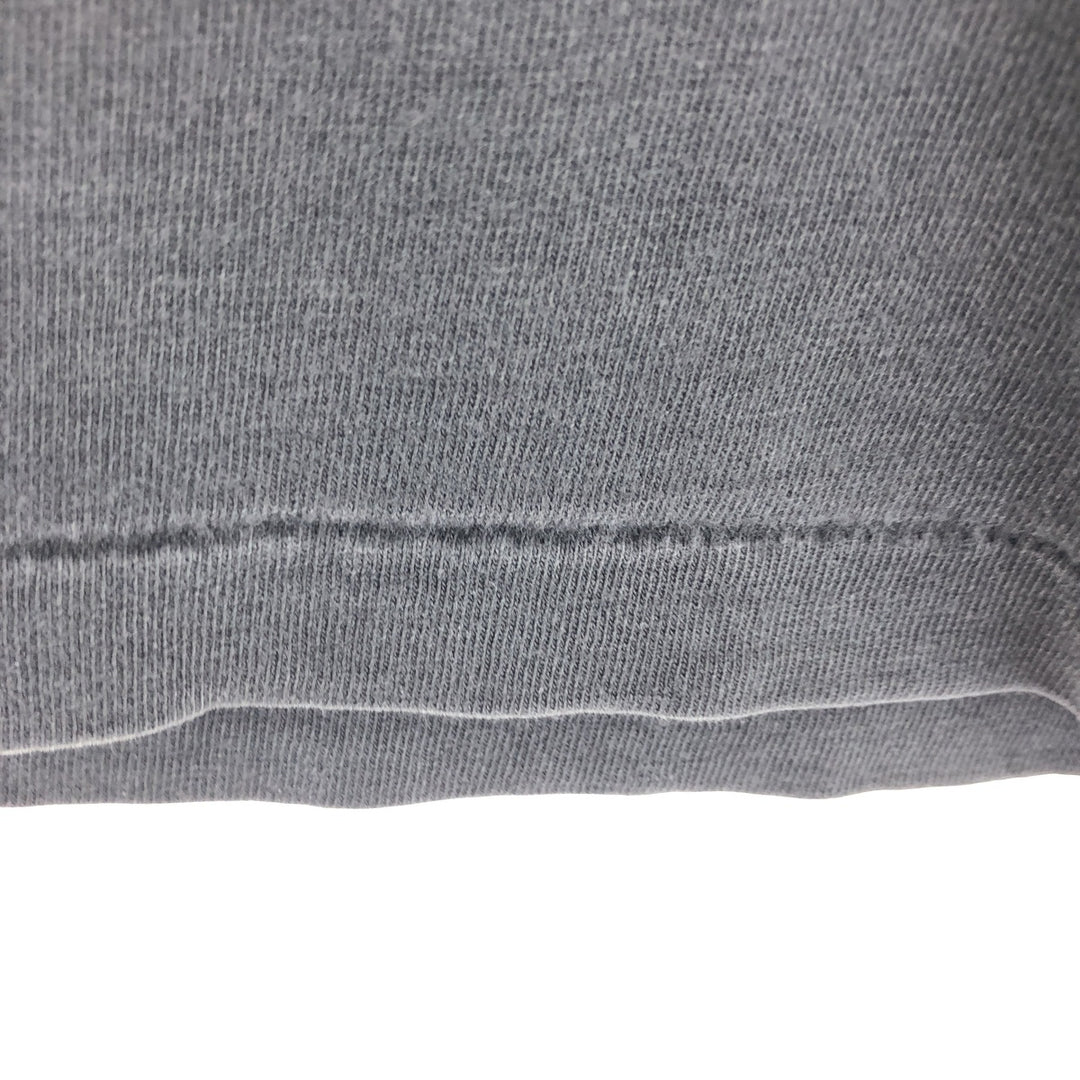 90'S Hanes BEEFY-T Back Print T-Shirt Made in USA Men's L Size Vintage cotton black type Vintage Second Hand