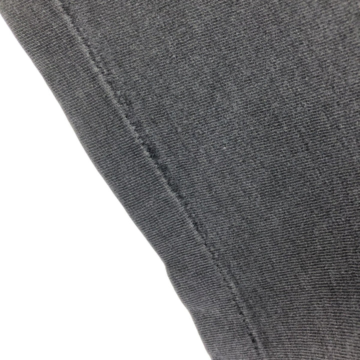 90'S Hanes BEEFY-T Back Print T-Shirt Made in USA Men's L Size Vintage cotton black type Vintage Second Hand