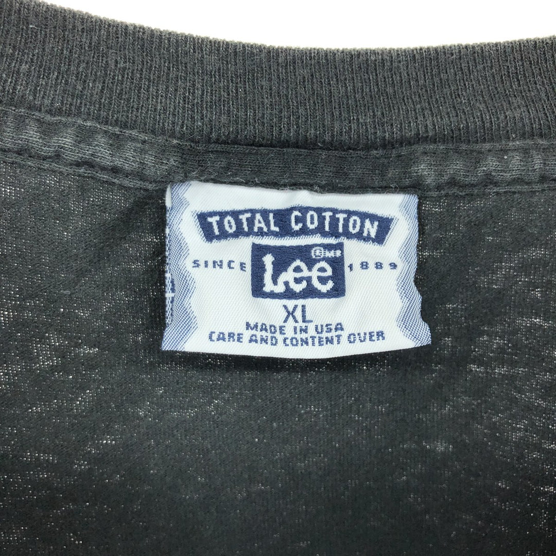 Lee Rusty's Road Knight Printed T-Shirt Made in USA Men's XL cotton black type Vintage Second Hand