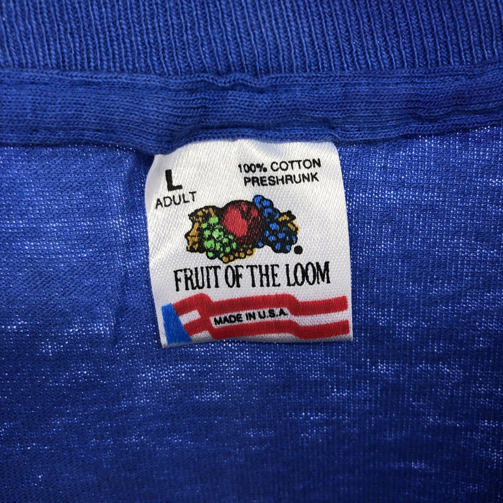 90'S Fruit of the Loom Back Print Message Print T-Shirt Made in USA Men's L Size Vintage /eaa467039