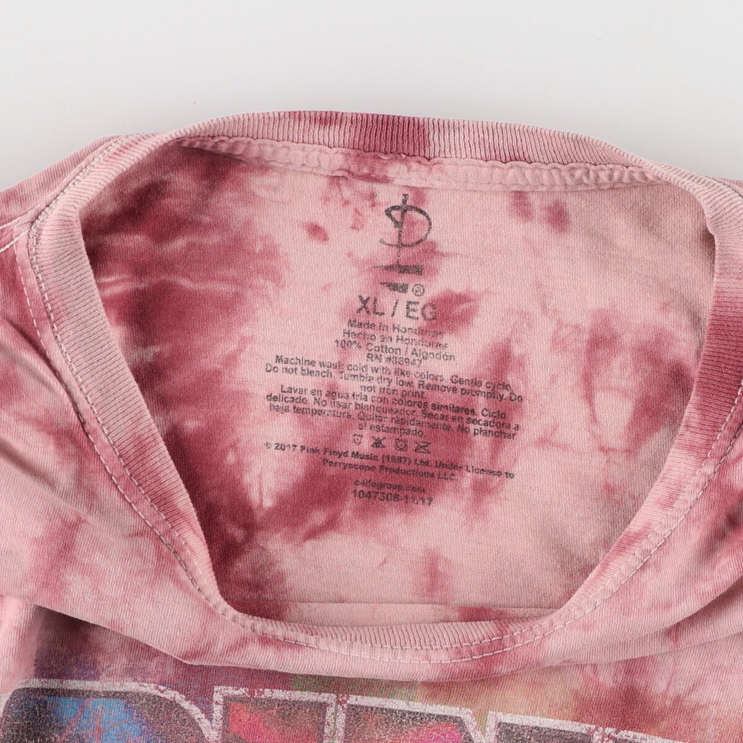 PINK FLOYD Pink Floyd Tie-dye Pattern Band T-shirt Band T Men's XL /eaa467046