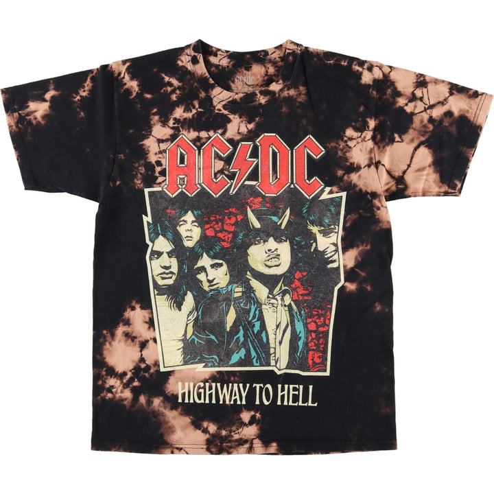 AC/DC Tie-dye Pattern Band T-shirt, Band T, Men's M /eaa467065