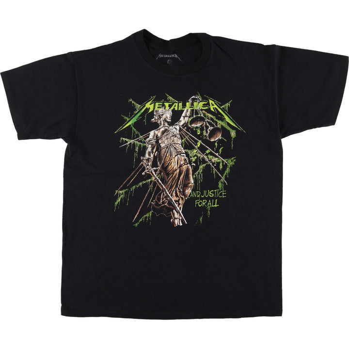 METALLICA Metallica Band T-shirt Band T Men's XL size cotton black type Vintage Second Hand