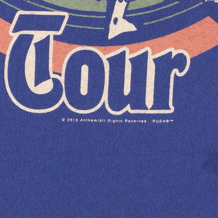 Gildan RUSH Band T-shirt, Men's M size cotton blue type Vintage Second Hand