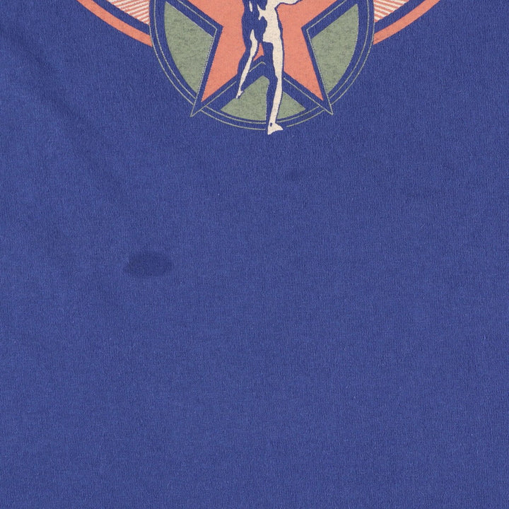 Gildan RUSH Band T-shirt, Men's M size cotton blue type Vintage Second Hand