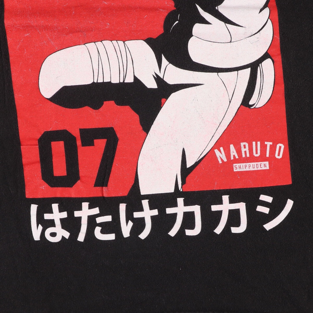 NARUTO Shippuden Kakashi Hatake character print T-shirt, men's size L /eaa467107