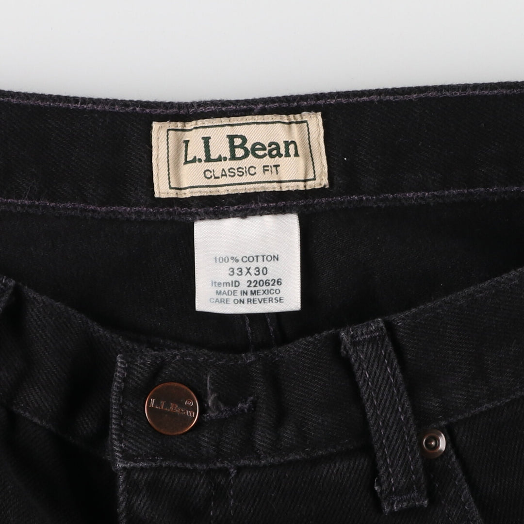 LLBean CLASSIC FIT Black Denim Tapered Denim Pants Men's W32 equivalent /eaa467112