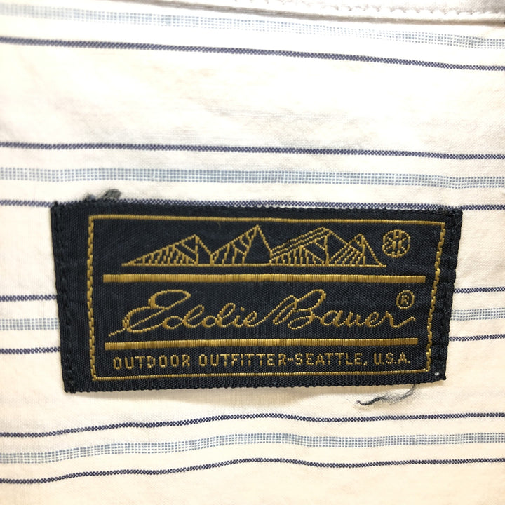 90'S Eddie Bauer Vintage Long Sleeve Cotton Striped Shirt Men's M Size / eaa467122