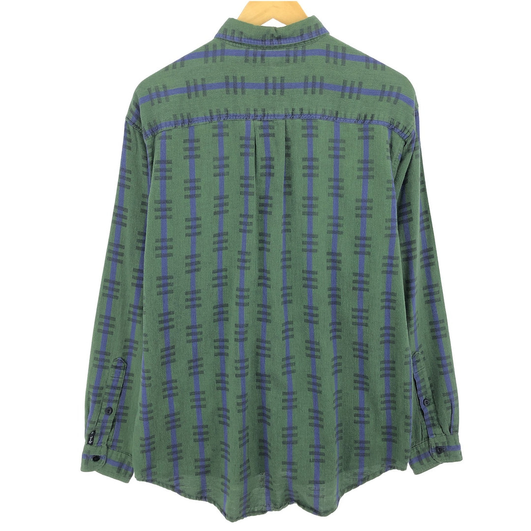 90'S Levi's Stripe Pattern All-over Print Long Sleeve Striped Shirt Men's M Size Vintage /eaa467124