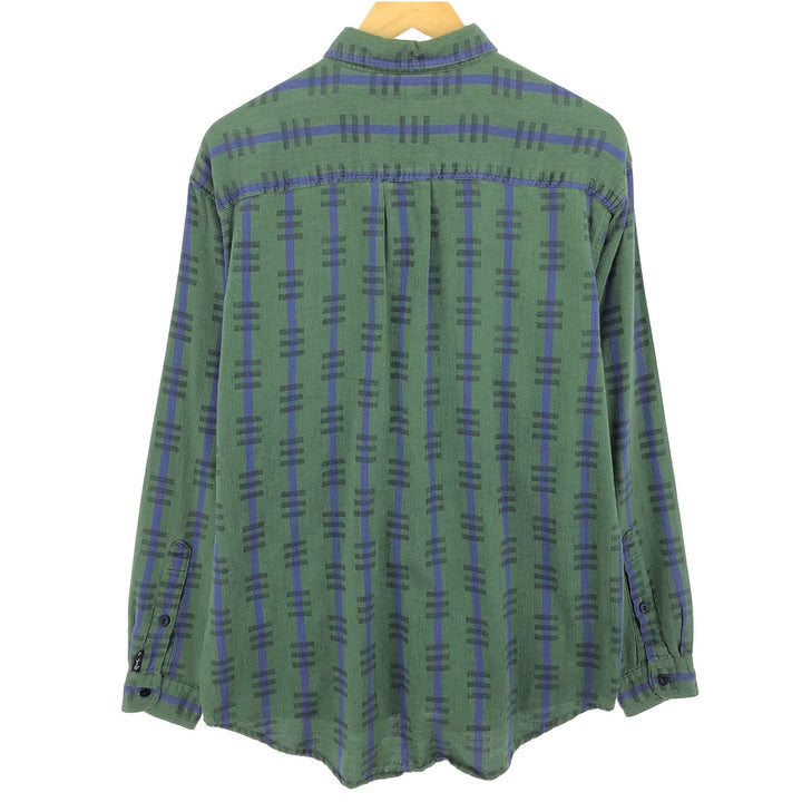 90'S Levi's Stripe Pattern All-over Print Long Sleeve Striped Shirt Men's M Size Vintage /eaa467124