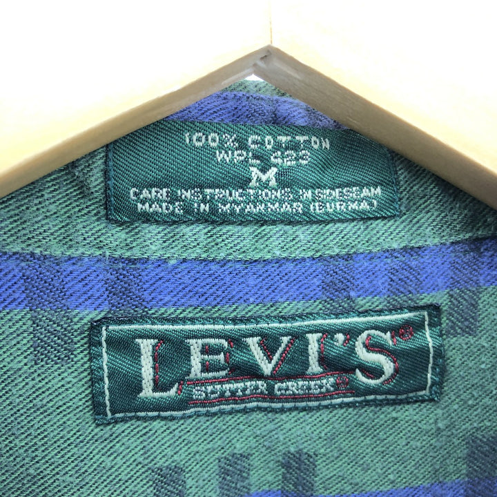 90'S Levi's Stripe Pattern All-over Print Long Sleeve Striped Shirt Men's M Size Vintage /eaa467124