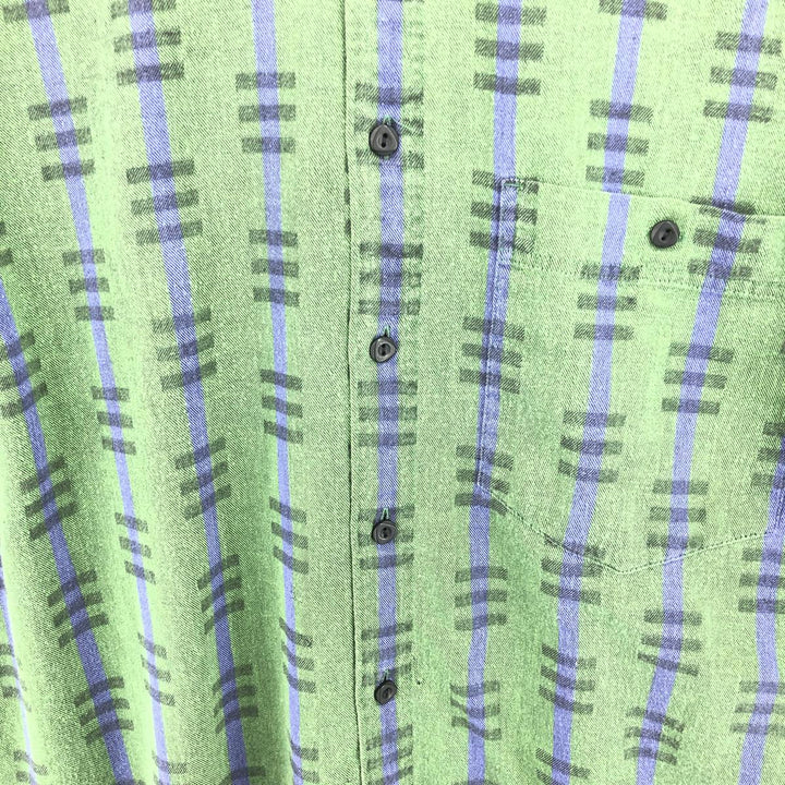 90'S Levi's Stripe Pattern All-over Print Long Sleeve Striped Shirt Men's M Size Vintage /eaa467124