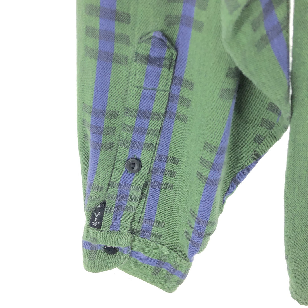 90'S Levi's Stripe Pattern All-over Print Long Sleeve Striped Shirt Men's M Size Vintage /eaa467124