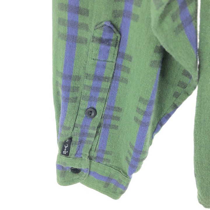 90'S Levi's Stripe Pattern All-over Print Long Sleeve Striped Shirt Men's M Size Vintage /eaa467124