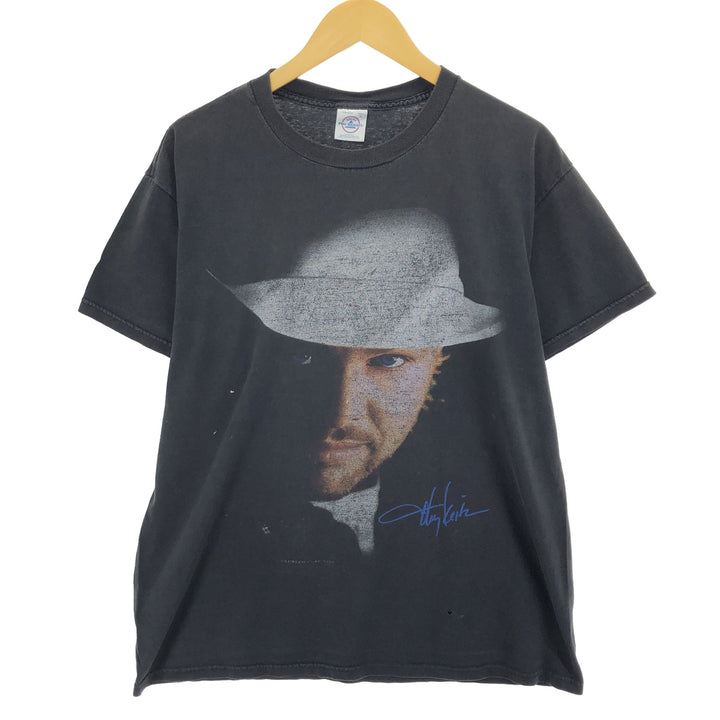 00'S DELTA Toby Keith Band T-shirt, Men's L size cotton black type Vintage Second Hand