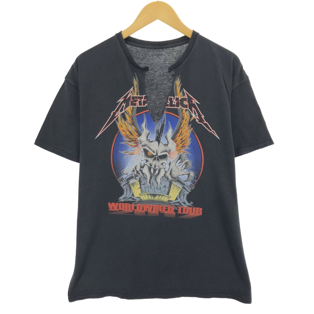 METALLICA Double-sided Print Band T-Shirt, Band Tee, Men's XL Size cotton black type Vintage Second Hand