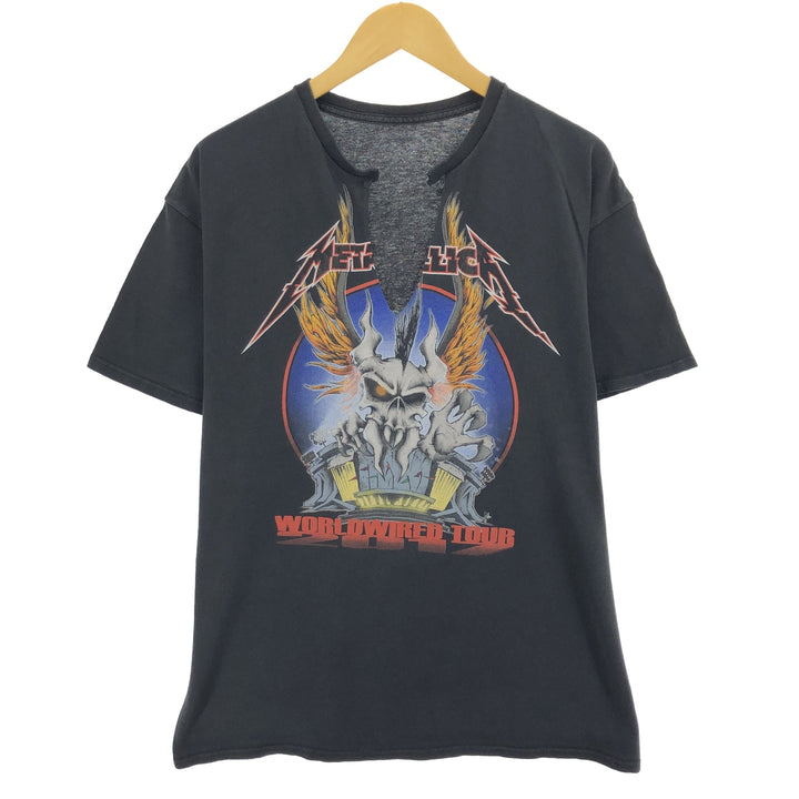 METALLICA Double-sided Print Band T-Shirt, Band Tee, Men's XL Size cotton black type Vintage Second Hand