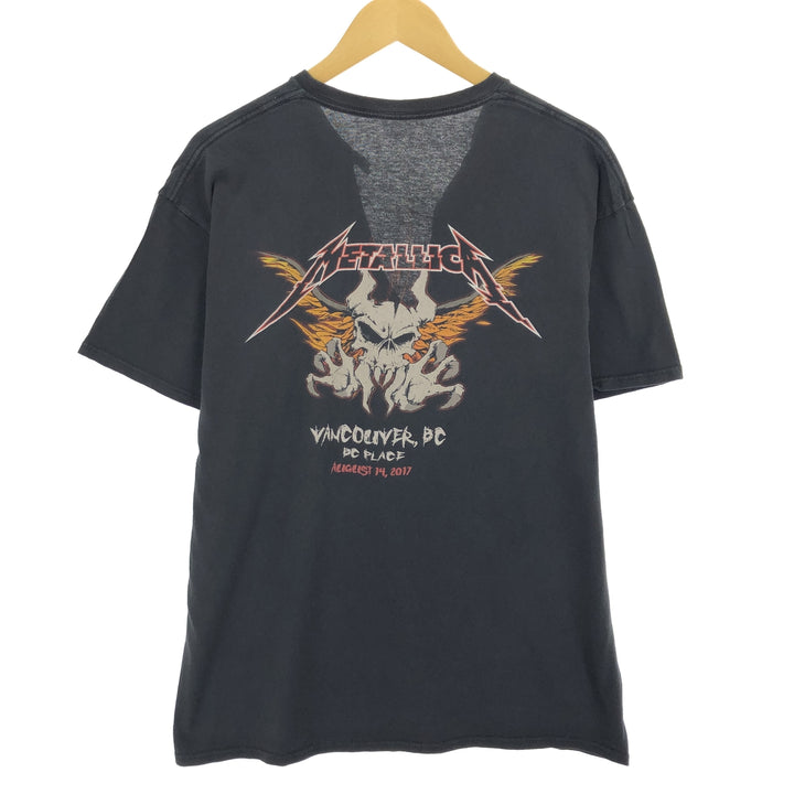 METALLICA Double-sided Print Band T-Shirt, Band Tee, Men's XL Size cotton black type Vintage Second Hand