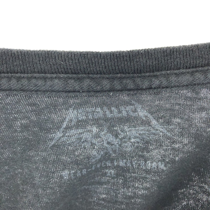 METALLICA Double-sided Print Band T-Shirt, Band Tee, Men's XL Size cotton black type Vintage Second Hand