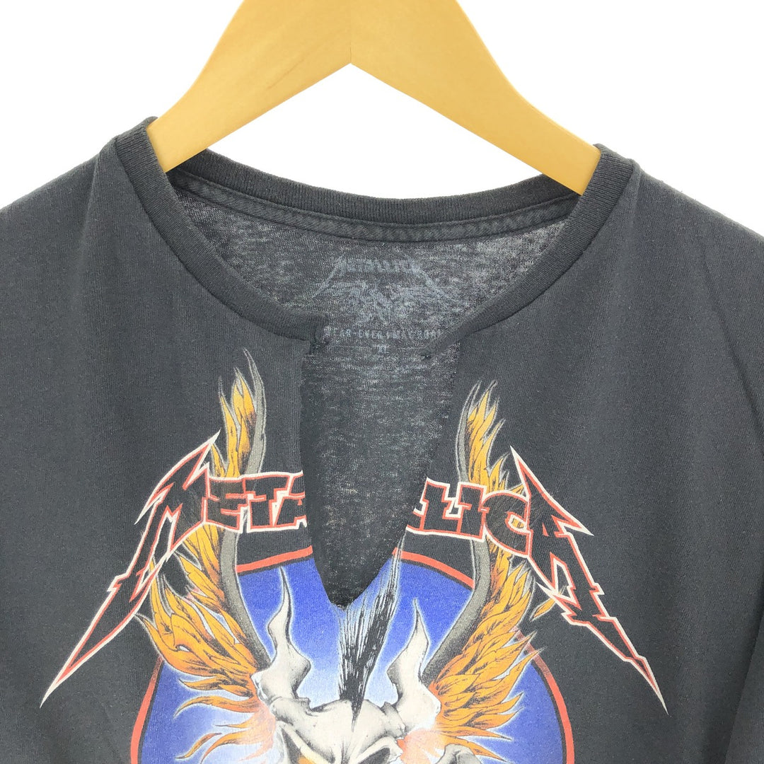 METALLICA Double-sided Print Band T-Shirt, Band Tee, Men's XL Size cotton black type Vintage Second Hand