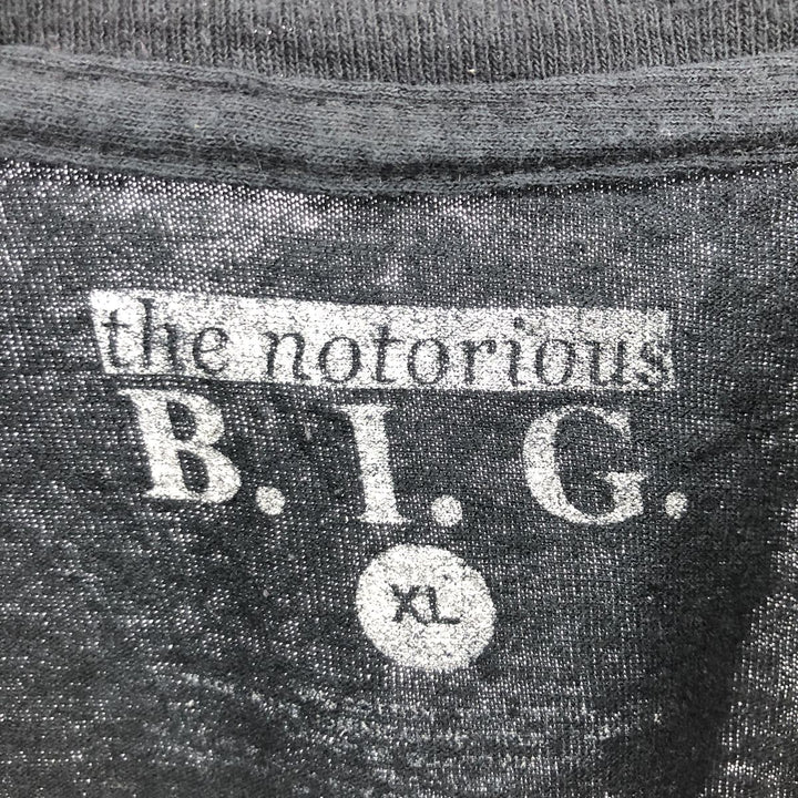 THE NOTORIUS BIG Notorious Big Rap T-shirt Rap T Men's XL size cotton black type Vintage Second Hand