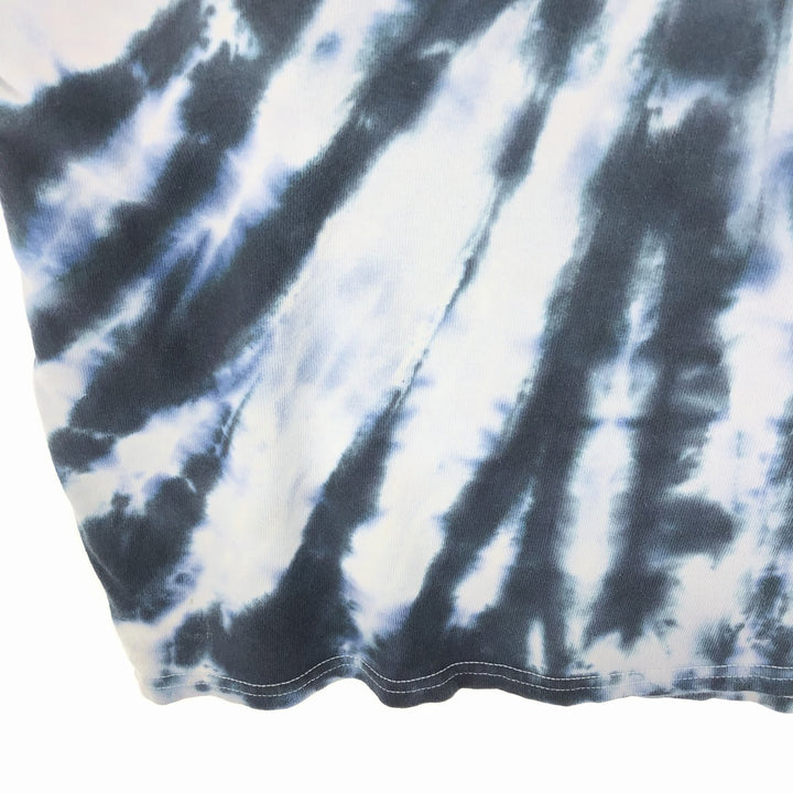 KISS Tie-dye Pattern Band T-shirt, Men's L size unclear navy blue type Vintage Second Hand