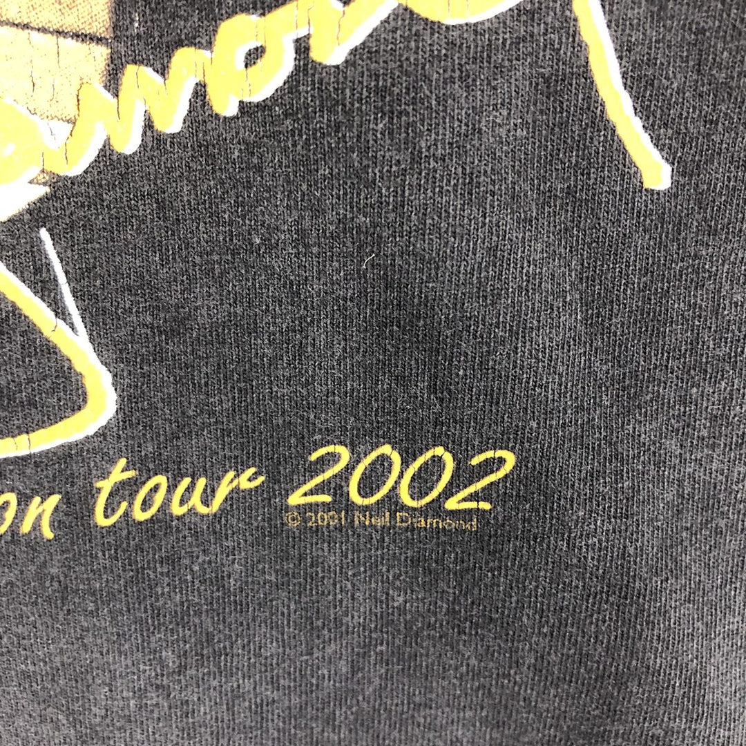 00'S Gildan Neil Diamond Band T-shirt, Men's L size cotton black type Vintage Second Hand