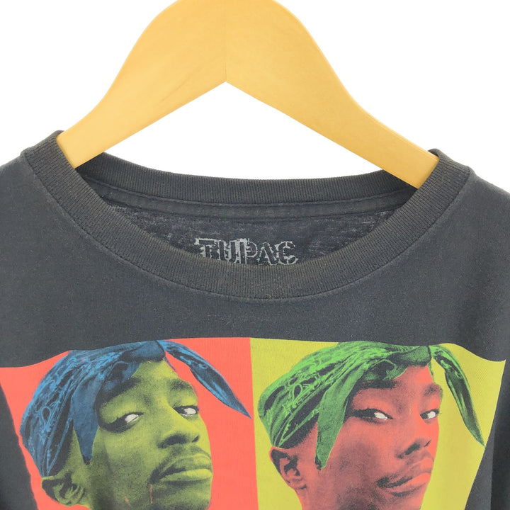 2pac Rap T-shirt, Men's XL size cotton black type Vintage Second Hand