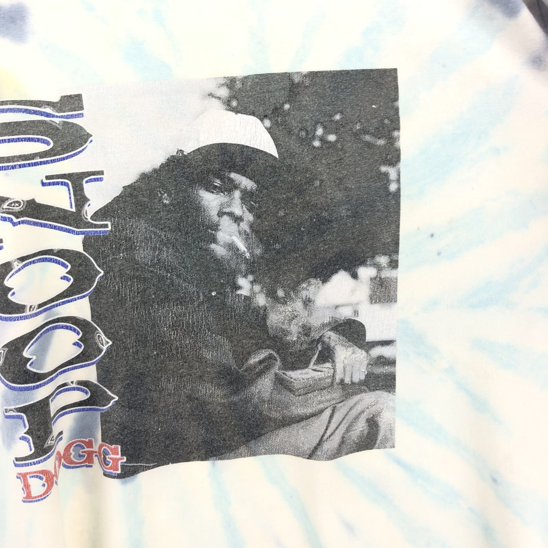 90'S LEGENDS SNOOP DOGG Tie-dye Pattern Rap T-shirt Men's L size /eaa467179