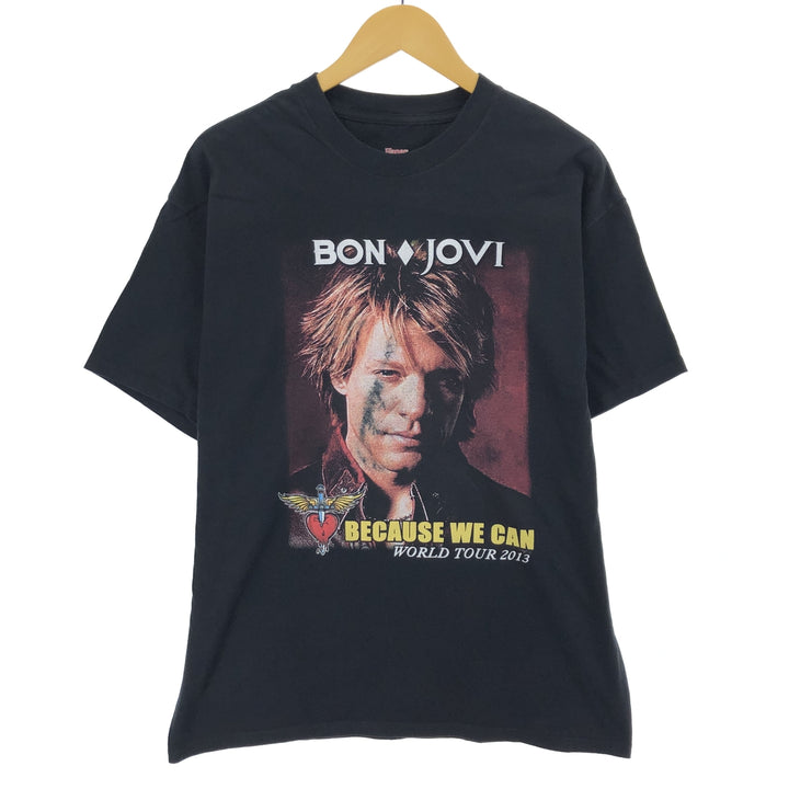 Hanes BON JOVI Band T-Shirt, Band T, Men's XL Size, Short Sleeve, Rock /eaa467180