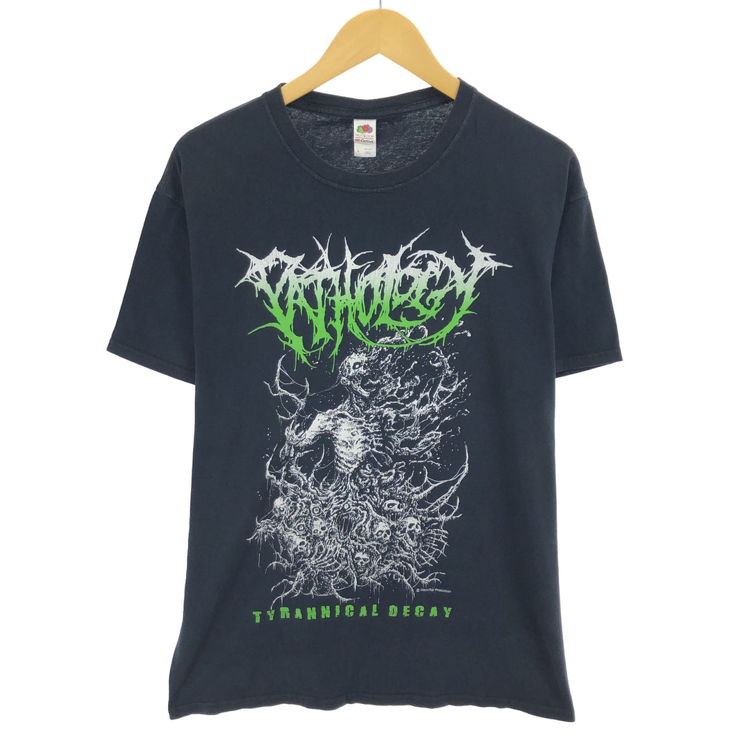 Anvil Cattle Decapitation Band T-Shirt, Men's L Size cotton black type Vintage Second Hand