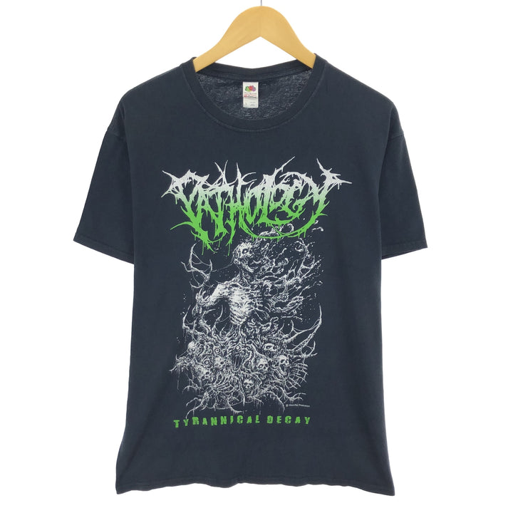 Anvil Cattle Decapitation Band T-Shirt, Men's L Size cotton black type Vintage Second Hand