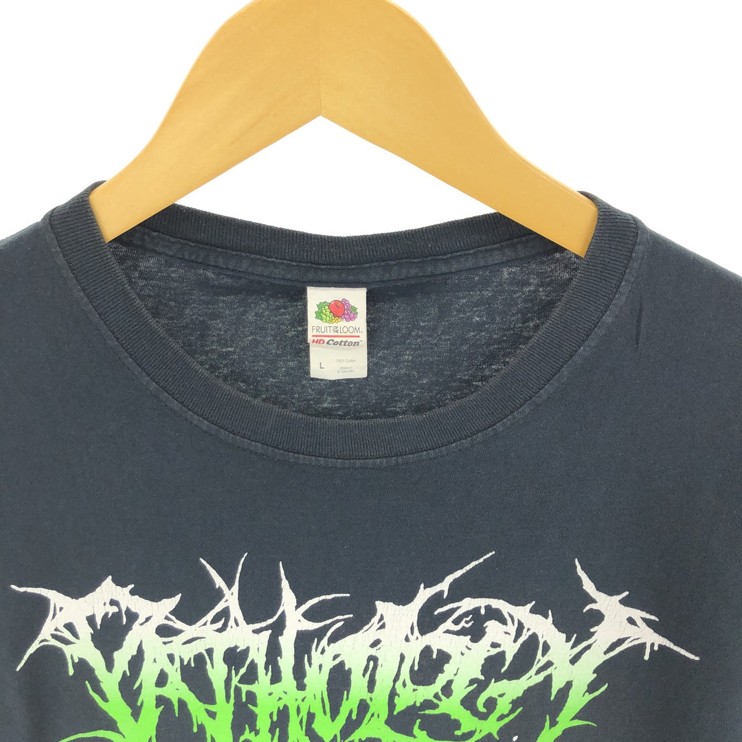 Anvil Cattle Decapitation Band T-Shirt, Men's L Size cotton black type Vintage Second Hand