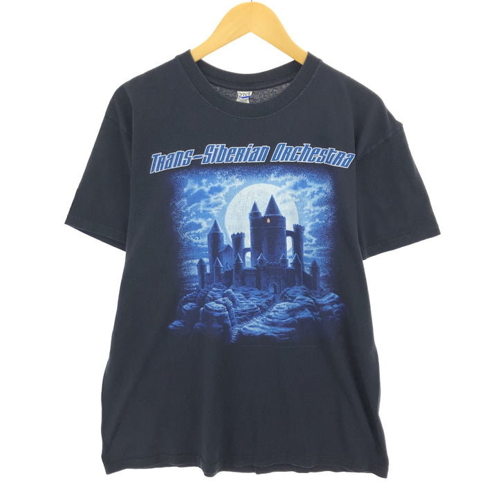 00'S Anvil Trans-Siberian Orchestra Band T-shirt, Men's L size cotton black type Vintage Second Hand