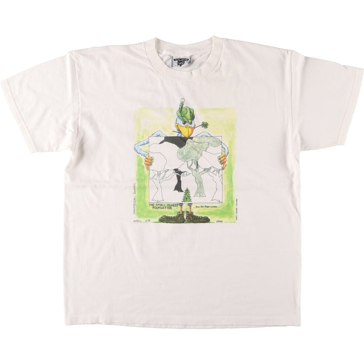 ~00'S Lee Printed T-shirt Made in USA Men's L size cotton white type Vintage Second Hand