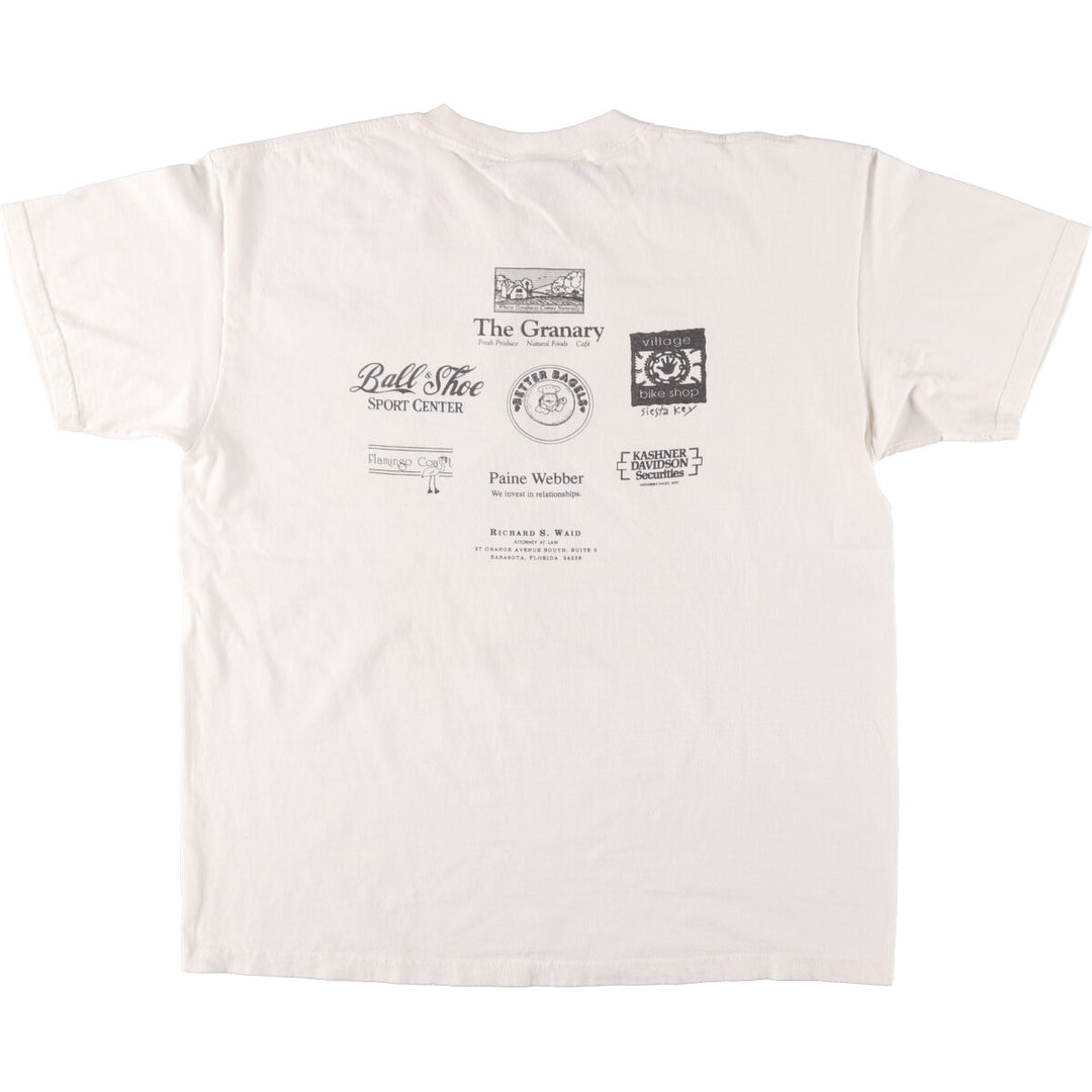 ~00'S Lee Printed T-shirt Made in USA Men's L size cotton white type Vintage Second Hand