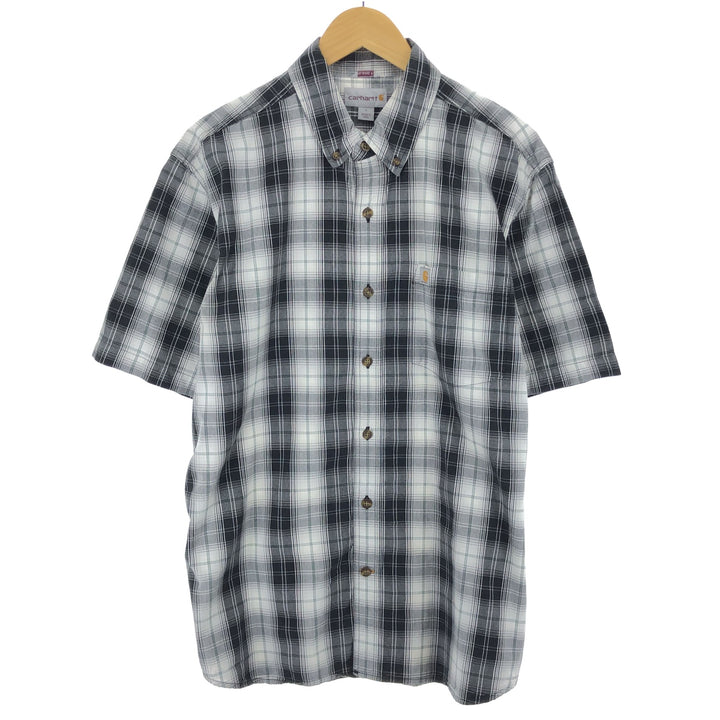 Carhartt RELAXED FIT Tartan Check Short Sleeve Work Shirt Men's L size / eaa467215