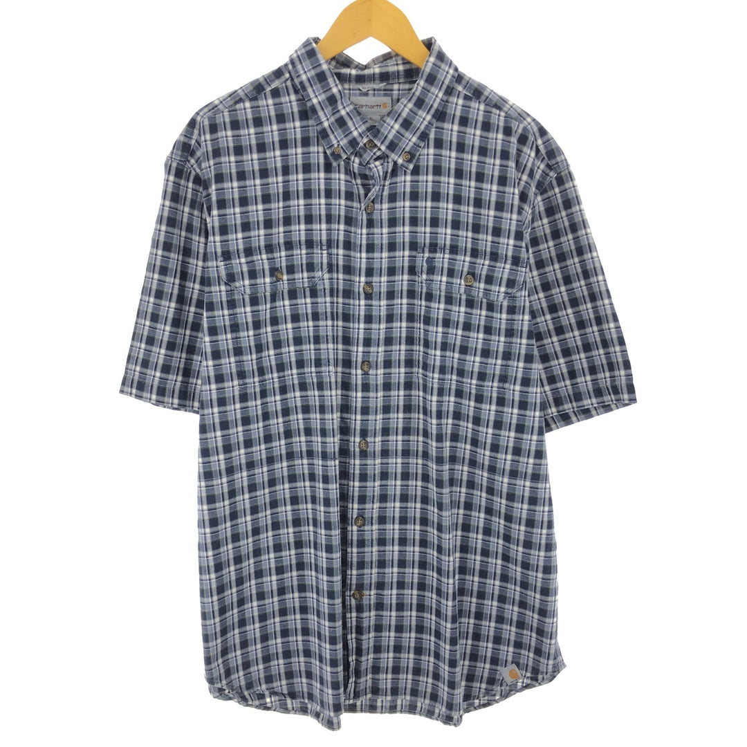 Carhartt RELAXED FIT Tartan Check Short Sleeve Work Shirt Men's XL /eaa467216