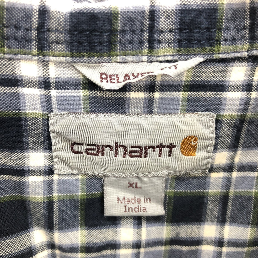 Carhartt RELAXED FIT Tartan Check Short Sleeve Work Shirt Men's XL /eaa467216