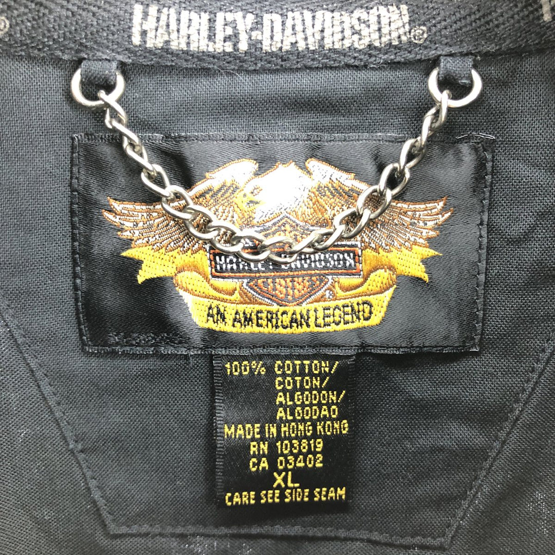 Harley-Davidson Harley-Davidson Harley-Davidson Short-sleeved work shirt Men's XL equivalent /eaa467218